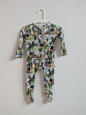 Little Bum Bums Pajamas Panda Bear 6-9m Bamboo